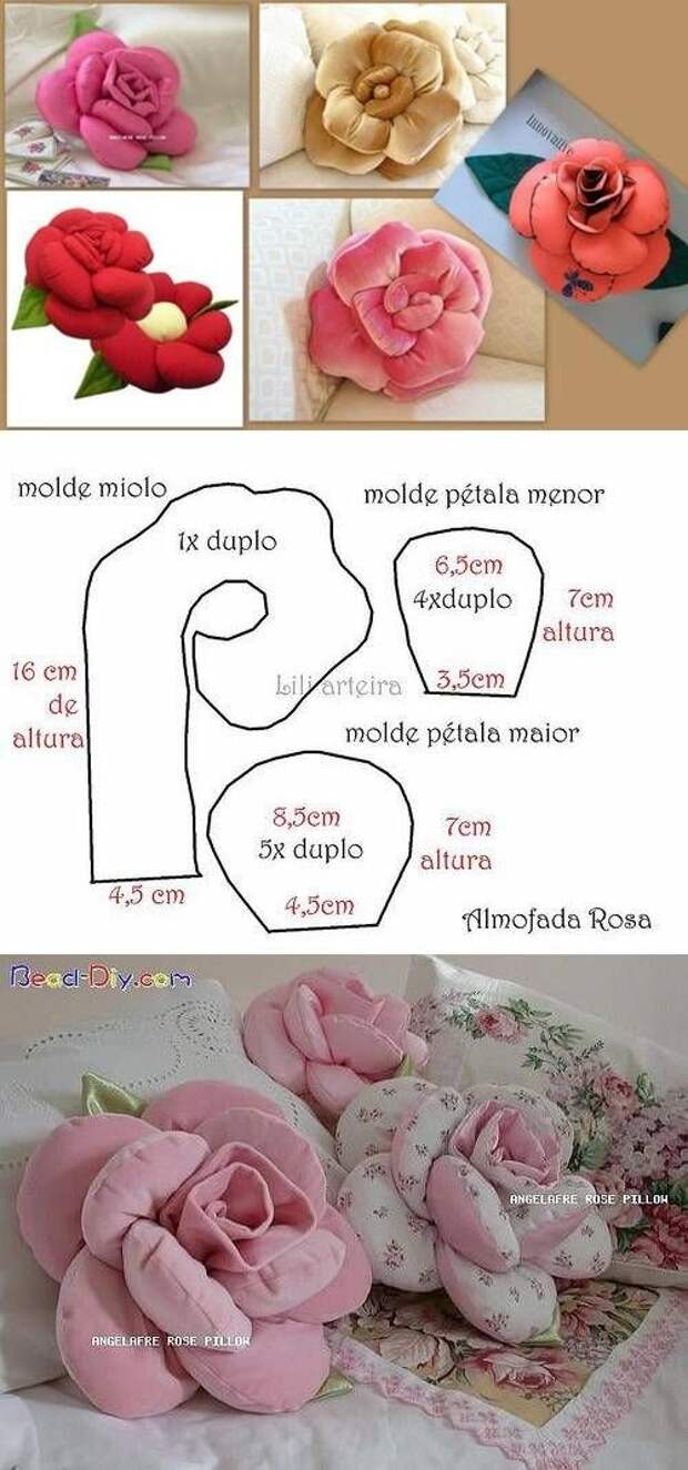 How to Make Flower Shape Pillow step by step DIY tutorial instructions, How to, how to do, diy instructions, crafts, do it yourself, diy website, art project ideas: 