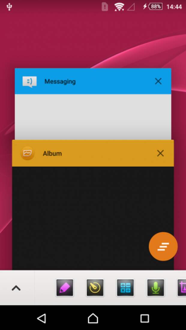 Многозадачность в Sony Xperia Z