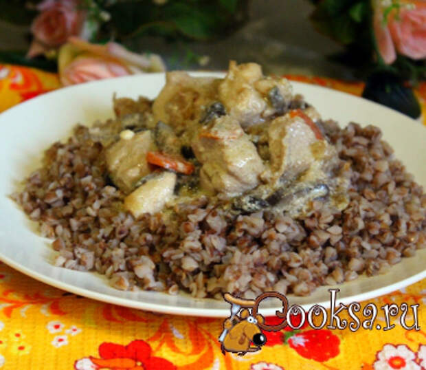 Куриное филе с баклажанами в сметане Куриное филе с баклажанами в сметане