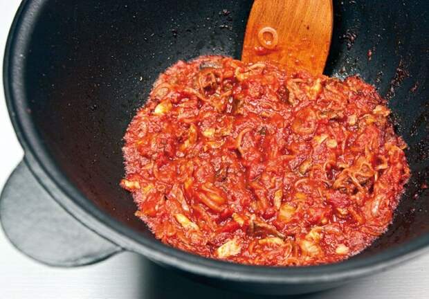 степень обжарки томатов при приготовлении сборной мясной солянки