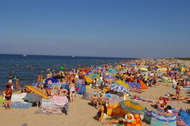 пляжные перегородки на Балтийском море 