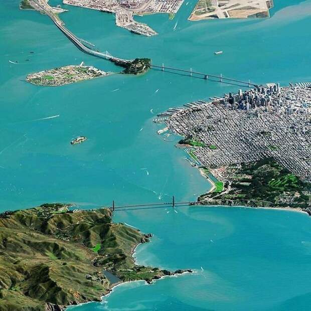 28. Сан-Франциско, Калифорния, США Бенджамин Грант, земля, природа, фото со спутника, фотография, фотомир