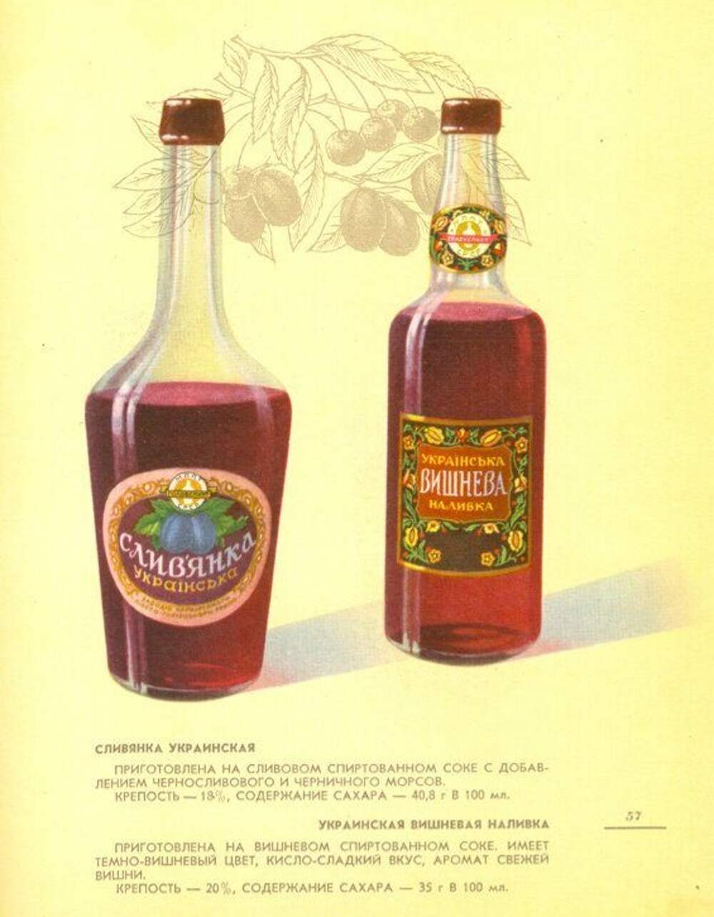 Каталог алкогольных напитков СССР 1957