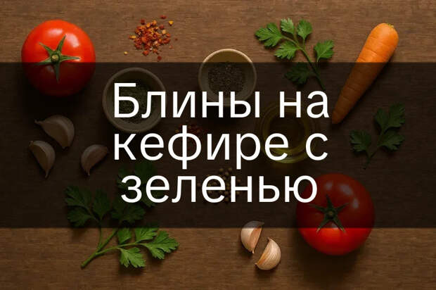 Блины на кефире с зеленью