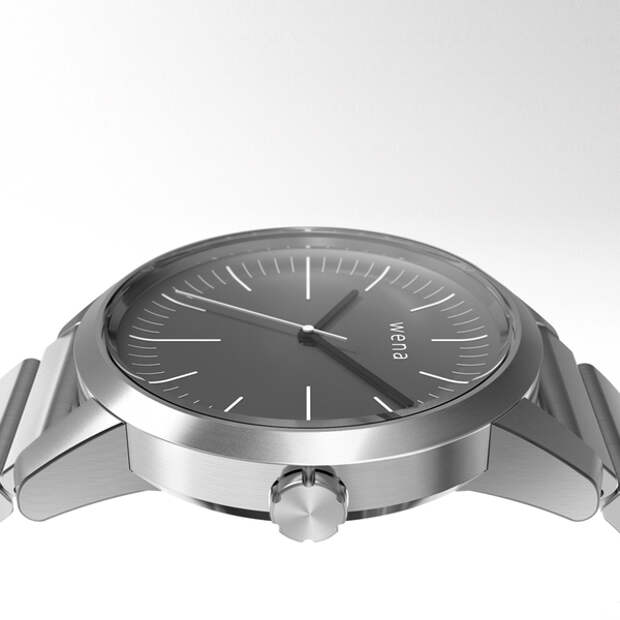 Серебристые часы Wena Wrist