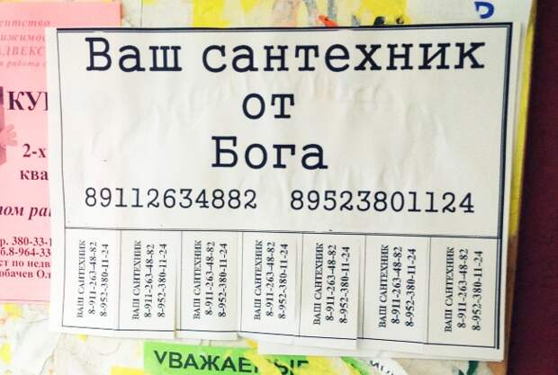15 творческих объявлений креатив, объявления, юмор