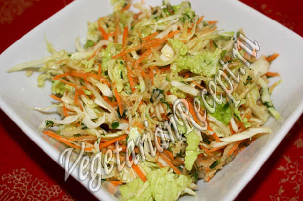 салат витаминный из капусты