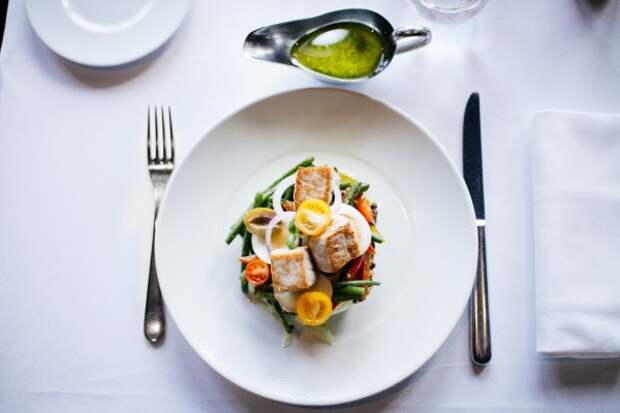 salad, meak, egg, chiken