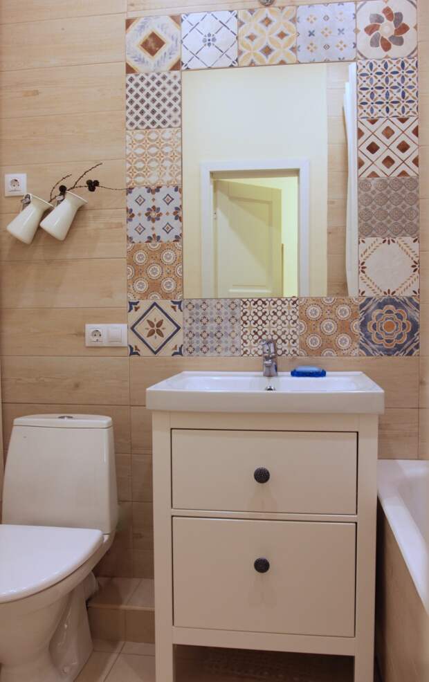 Дизайн ванной комнаты, интерьер ванной в русском стиле