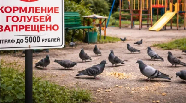 Юрист Асабина: кормление голубей во дворе дома может грозить штрафом до 3 тысяч рублей