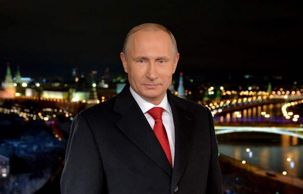 Владимир Путин во время новогоднего обращения к россиянам. 