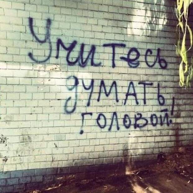 Философские надписи на стенах, которым место в учебниках