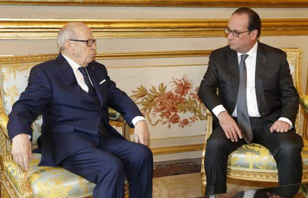 президент Туниса Бежи Каид эс-Себси и президент Франции Франсуа Олланд, 14 ноября