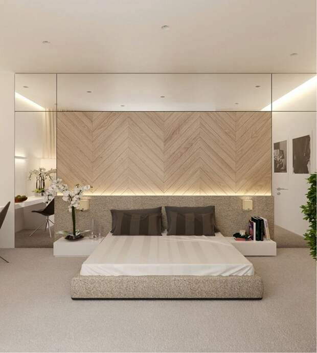 Успешное оформление спальной комнаты с оригинальной подсветкой, что создаст комфорт и уют.