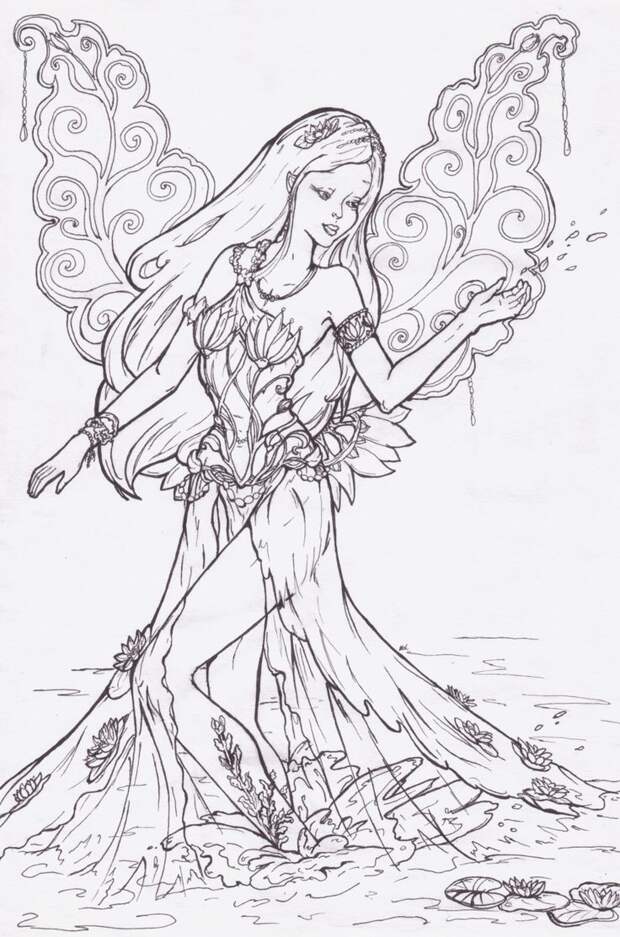 Az'ria lineart by ~Verbeley on deviantART: 