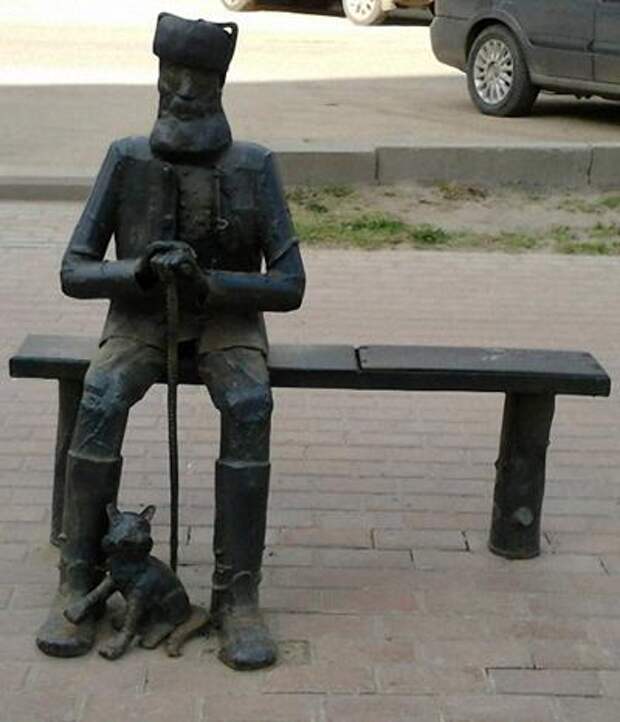 Дед и кот, проспект Ф.Энгельса, Иваново, Россия. Дед и кот, проспект Ф.Энгельса, Иваново, Россия.