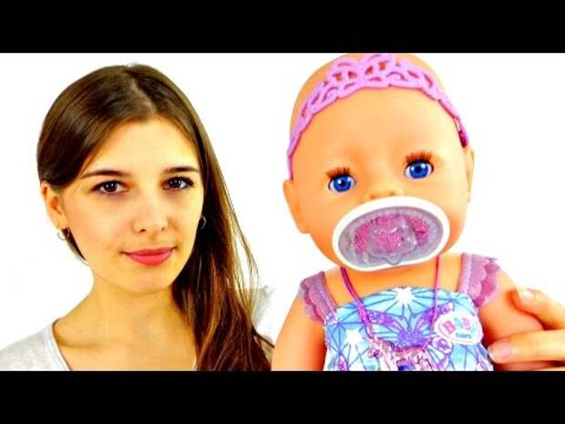 Видео для девочек. Знакомство с Беби Борн. Игры в куклы. Как мама.