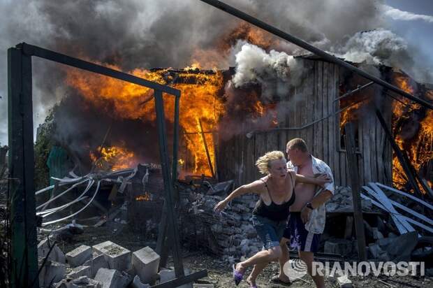 Фото: станица Луганская, Краматорск и Славянск после обстрела украинской армией Политика