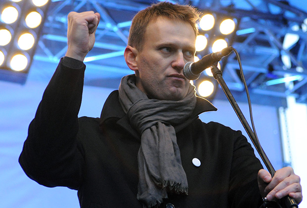 Алексей Навальный во время митинга оппозиции «За честные выборы»