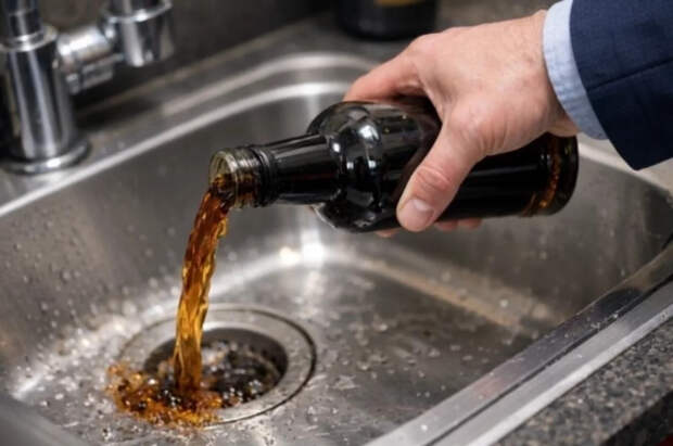 Мэр Якутска на камеру вылил в раковину дорогой алкоголь