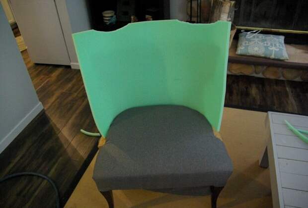 Как кресло обновить  делаем спинку