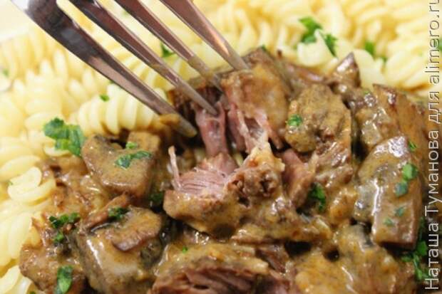 БЕФСТРОГАНОВ С МАКАРОНАМИ БЕФСТРОГАНОВ С МАКАРОНАМИ