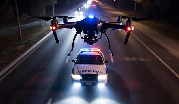 Полицейский дрон Guardian получил модуль Starlink