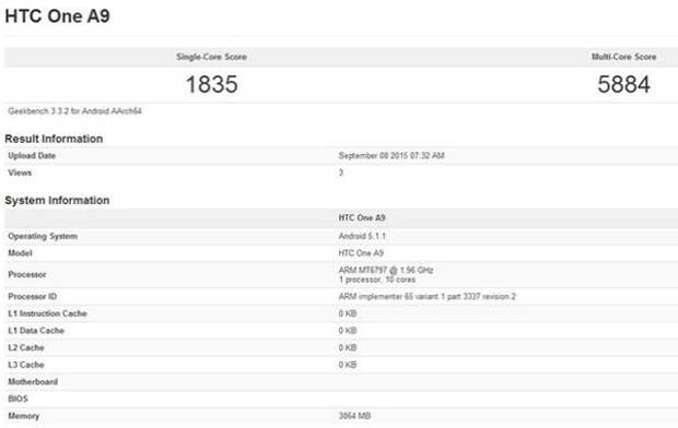 MediaTek Helio X20 в HTC One A9