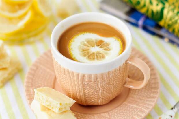 Кофе с лимоном и белым шоколадом Кофе с лимоном и белым шоколадом