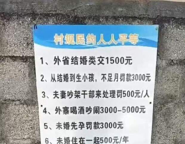 SCMP: людей возмутили штрафы для жителей деревни в Китае