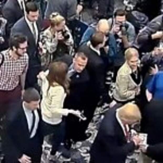 Republican Presidential candidate Donald Trump's campaign manager Corey Lewandowski (C) is seen allegedly grabbing the arm of reporter Michelle Fields in this still frame from video taken March 8, 2016 and released by the Jupiter (Florida) Police Department March 29, 2016. REUTERS/Jupiter Police Department/Handout via Reuters