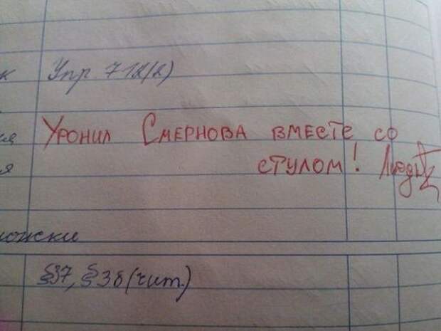 Юмор из школьных дневников (15 фото)