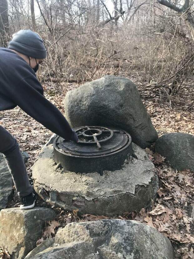 Люк в лесу с неизвестным содержимым