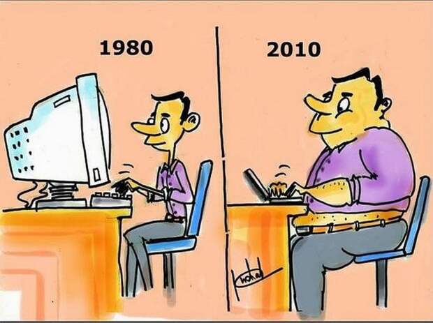 Карикатурки «тогда и сейчас»