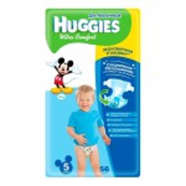 Подгузники Huggies Ultra Comfort для мальчиков 5 (12-22 кг) 56 шт