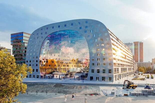 фреска на потолке крытого рынка Markthal Rotterdam в Роттердаме Нидерланды (4)