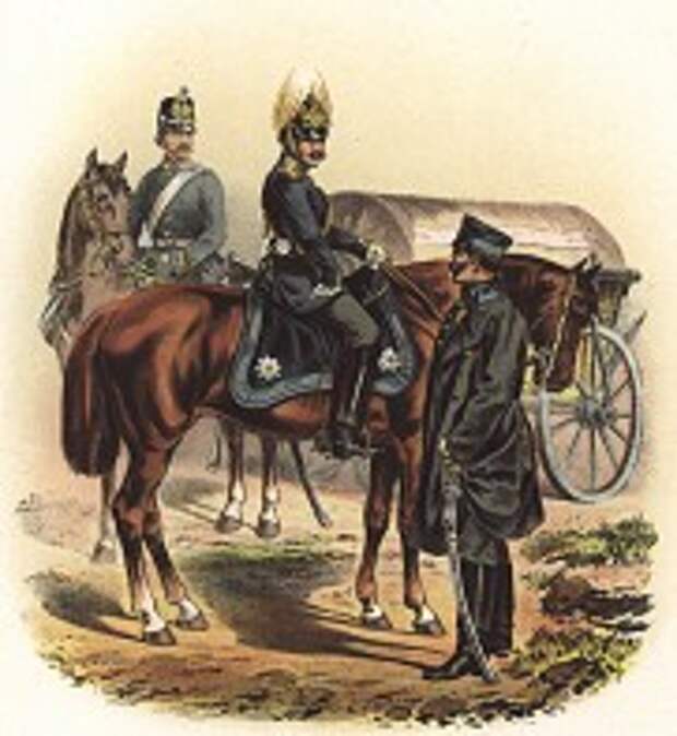 Офицеры частей снабжения прусской армии в униформе образца 1870-х гг. Preussens Heer. Берлин, 1876