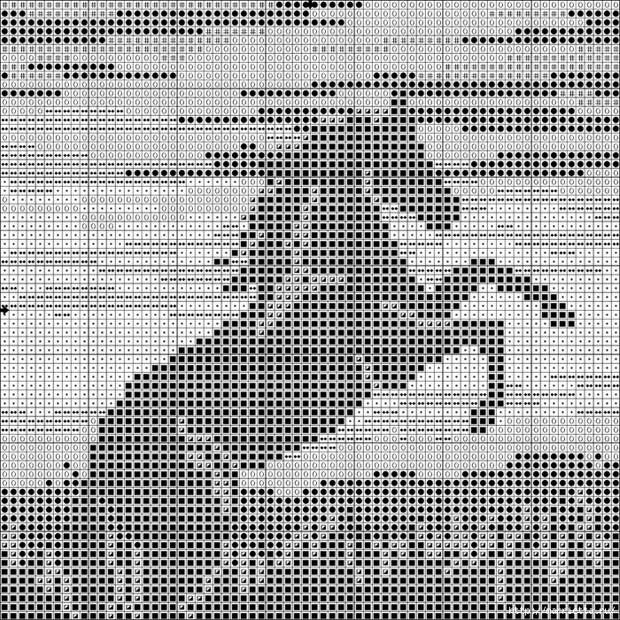 Черная лошадь на подушке. Вышивка (3) (700x700, 633Kb)