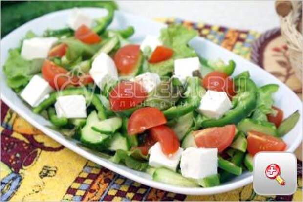 Салат с сыром «Фета» и овощами. Пошаговый кулинарный рецепт с фото приготовление салата из овощей с сыром фета.