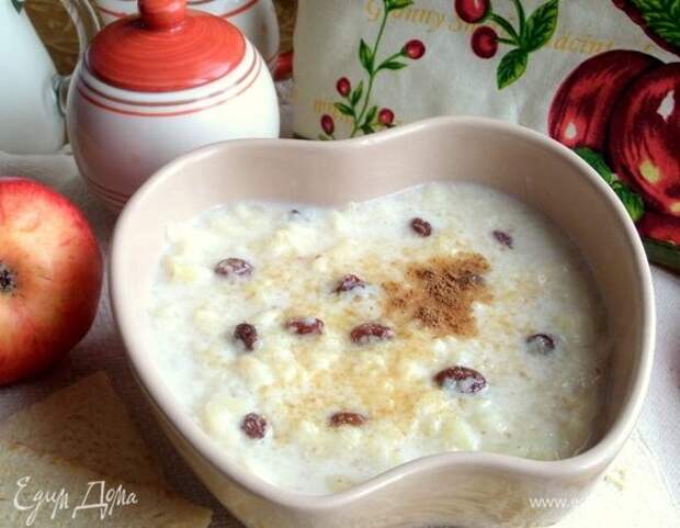 Ванильно-молочный суп с кускусом