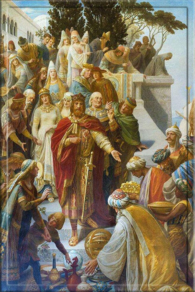 Двор Фридриха II в Палермо.