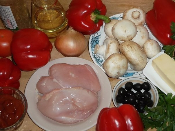 перцы, фаршированные курятиной и грибами