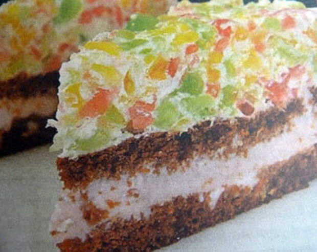 Желейный торт без выпечки
