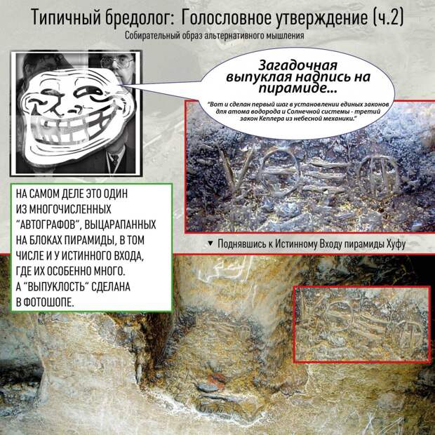 Типичный бредолог, голословные утверждения [Древний Египет] древний египет, история, пирамидосрач, пирамиды, факты