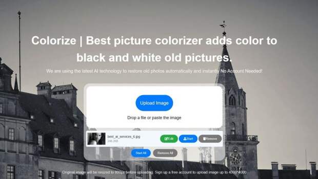 Нейросеть для реставрации фотографий Image Colorizer. Главная страница Image Colorizer. Нейросеть для реставрации фотографий Image Colorizer. Главная страница Image Colorizer. Фото.