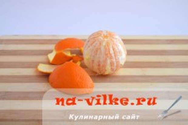 Салат с креветками и апельсином