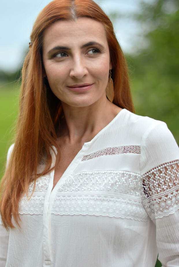 70s style boho blouse