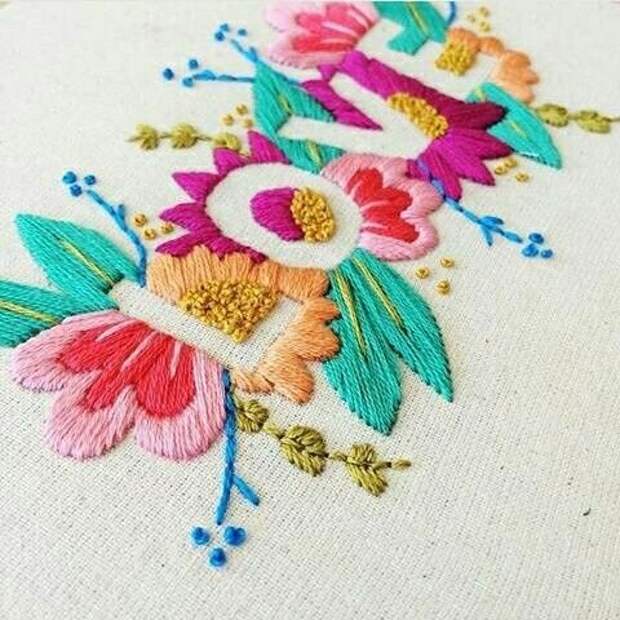 Negative space embroidery: интересный прием в вышивке