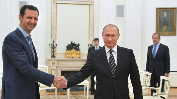 Bachar el-Assad et Vladimir Poutine à Moscou le 28 octobre 2015