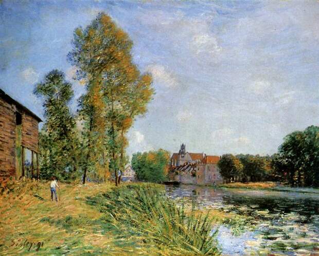 Sisley Alfred Le Loing a Moret en ete Sun. Сислей, Альфред